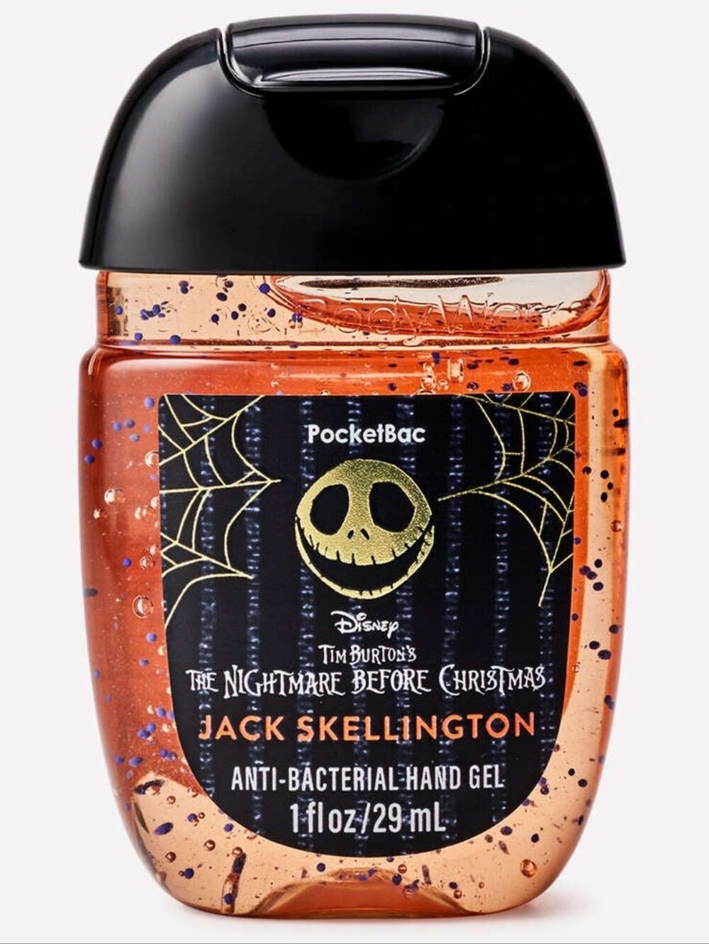 Bath & Body Works Jack Skellington Orange PocketBac Hand Gel 1oz NEW RARE